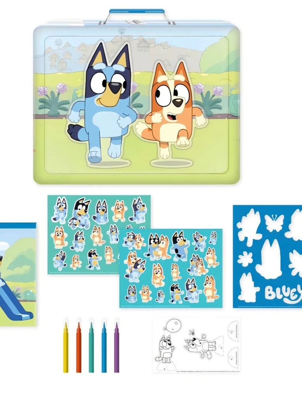 Bluey Embossed Tin Activity Set